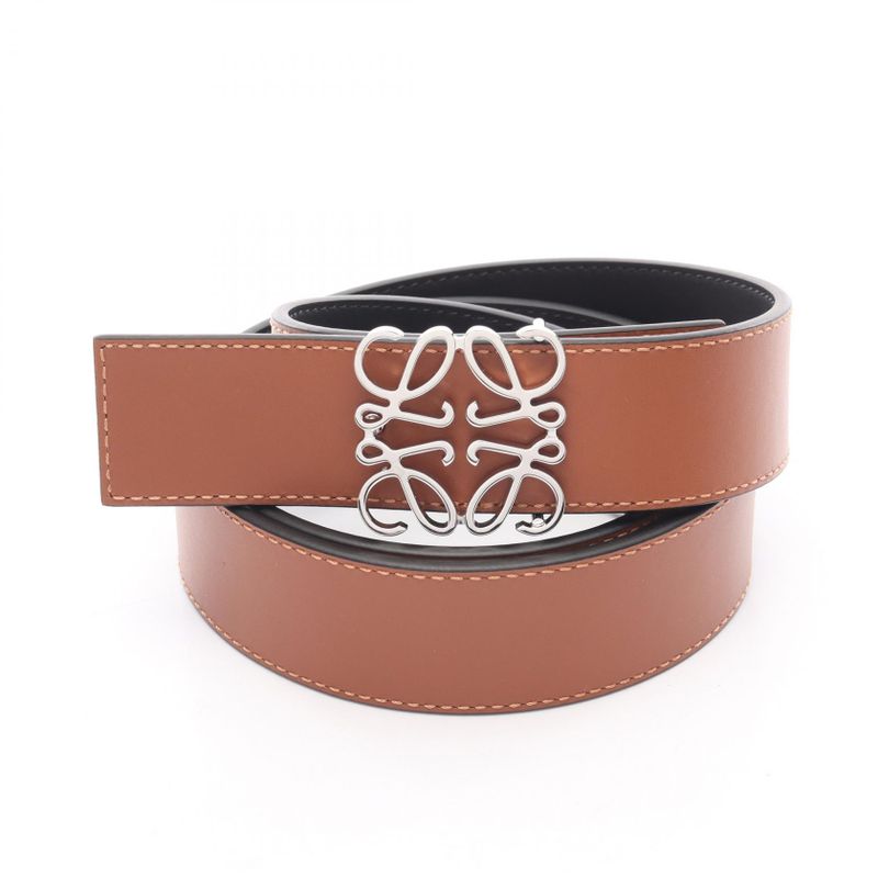 Loewe Belt Anagram Reversible Black Tan Leather