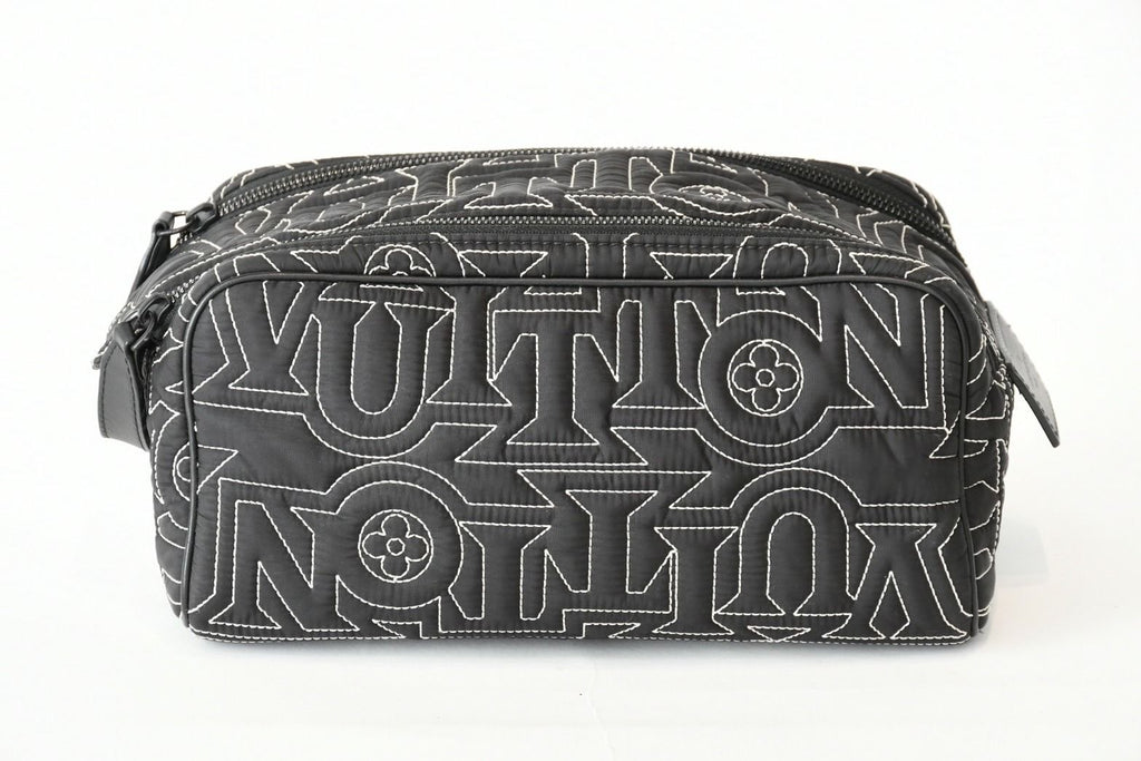 Louis Vuitton Snow Capsule Collection Dopp Kit Nylon Black Handbag