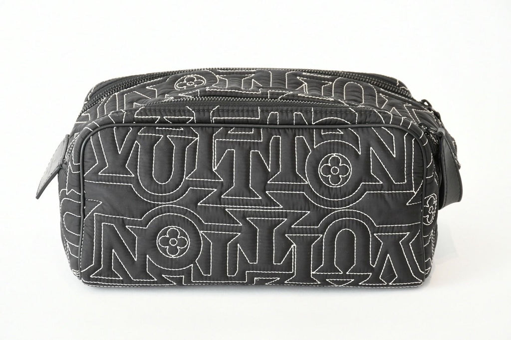 Louis Vuitton Snow Capsule Collection Dopp Kit Nylon Black Handbag — view 2