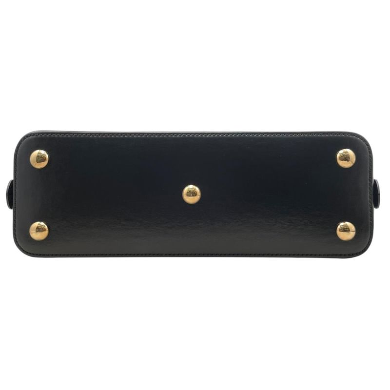 Gucci Shoulder Bag Horsebit Leather Black Gold