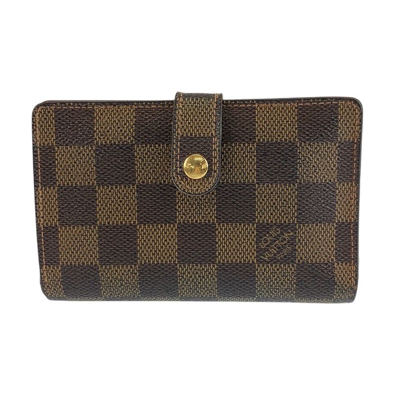 Louis Vuitton Damier Porte Monnaie Viennois Brown Fold Wallet Compact