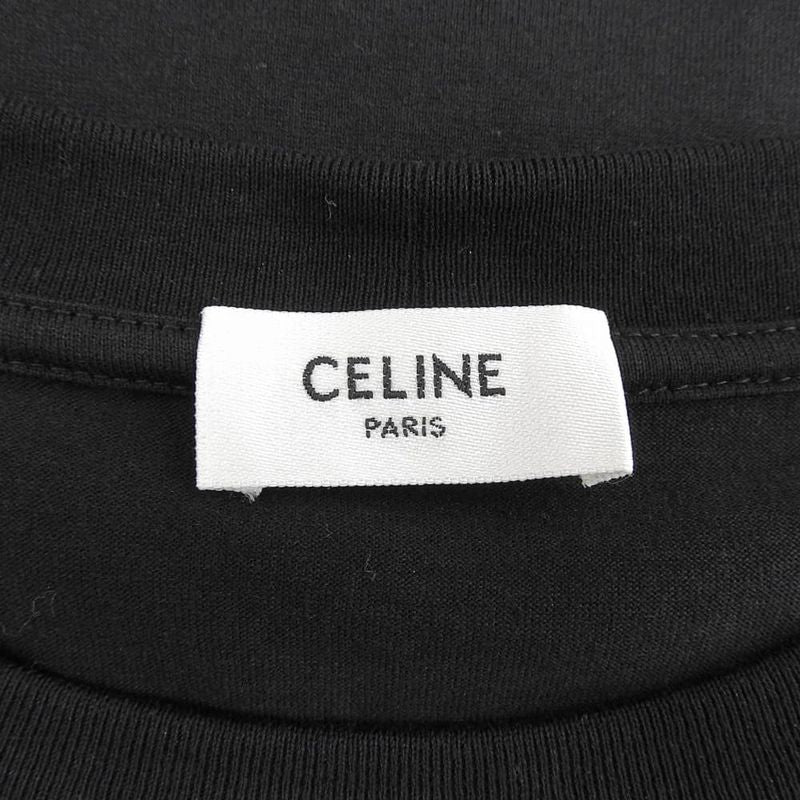 Celine Horse Print T-Shirt Top Black
