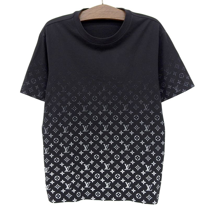 Louis Vuitton Monogram Gradient T-Shirt Top Black XL