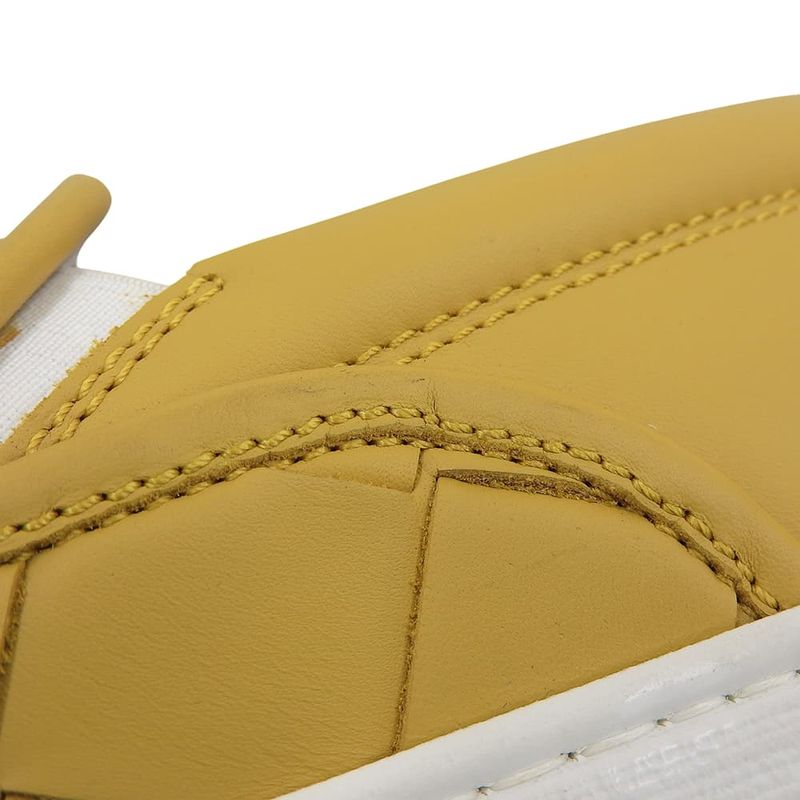 Bottega Veneta Leather Intrecciato Slip on Sneakers Shoes Yellow 40 )yellow
