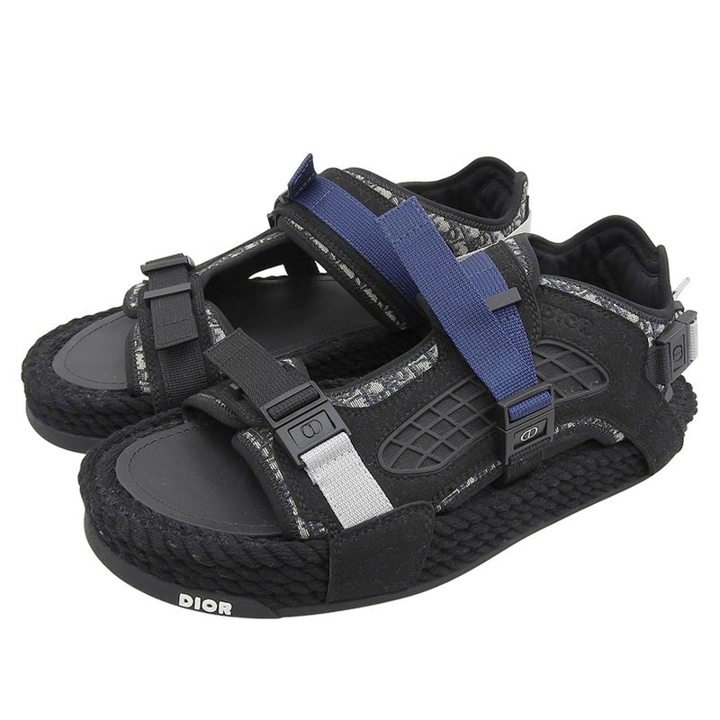 Dior Atlas Oblique Cuberto Sandals Black