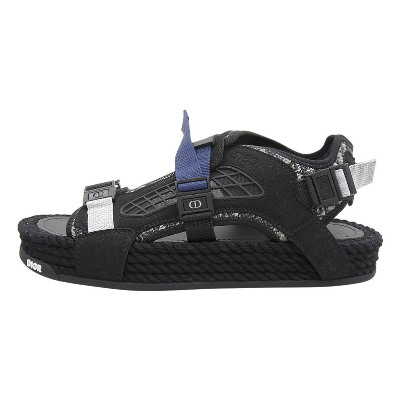 Dior Atlas Oblique Cuberto Sandals Black
