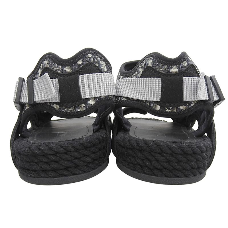 Dior Atlas Oblique Cuberto Sandals Black