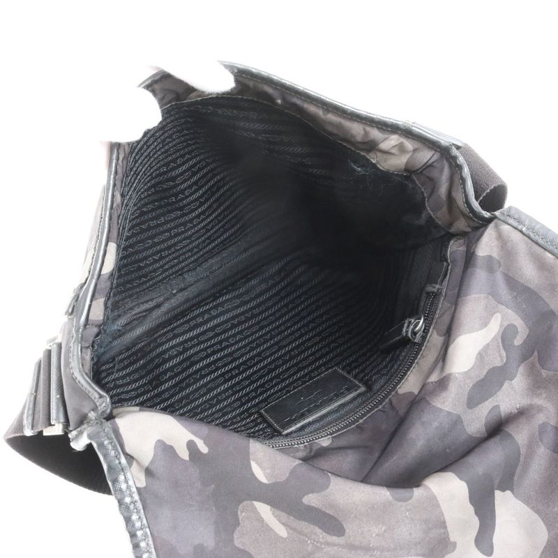 Prada Tessuto Nylon Camouflage Leather Shoulder Bag