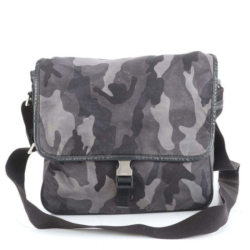 Prada Tessuto Nylon Camouflage Leather Shoulder Bag