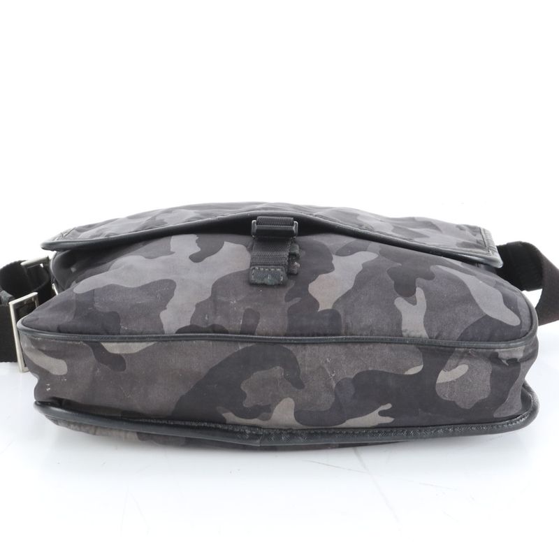 Prada Tessuto Nylon Camouflage Leather Shoulder Bag