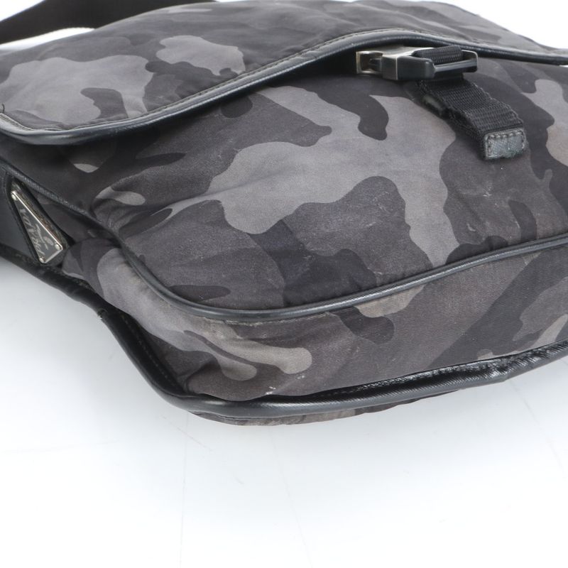 Prada Tessuto Nylon Camouflage Leather Shoulder Bag