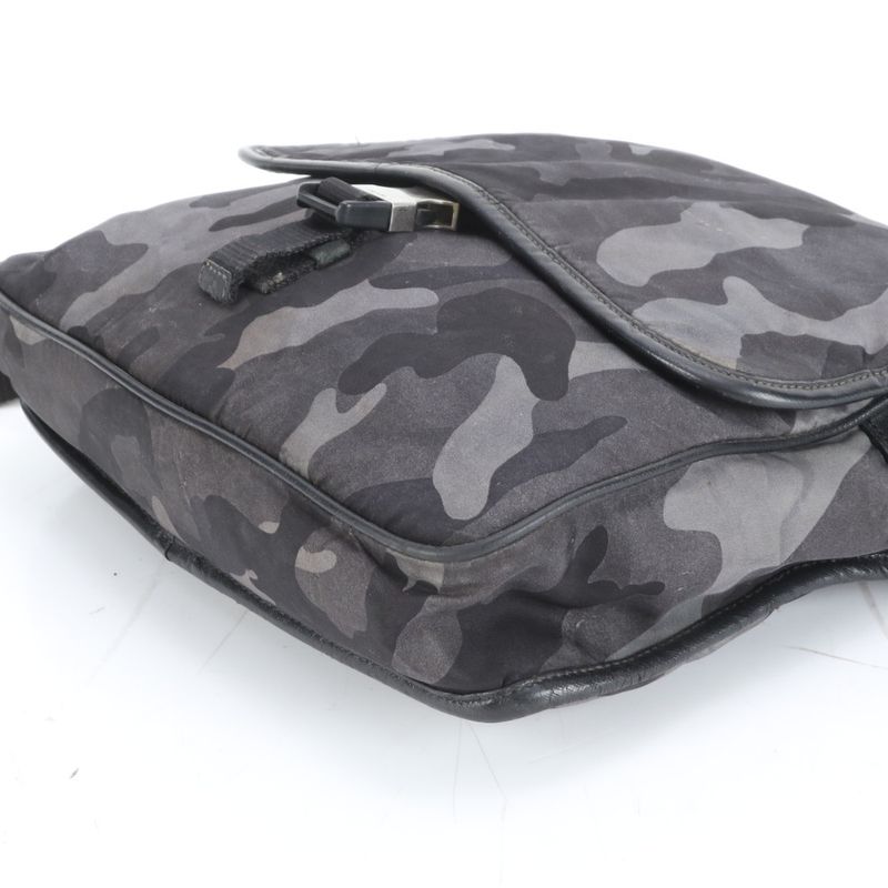 Prada Tessuto Nylon Camouflage Leather Shoulder Bag