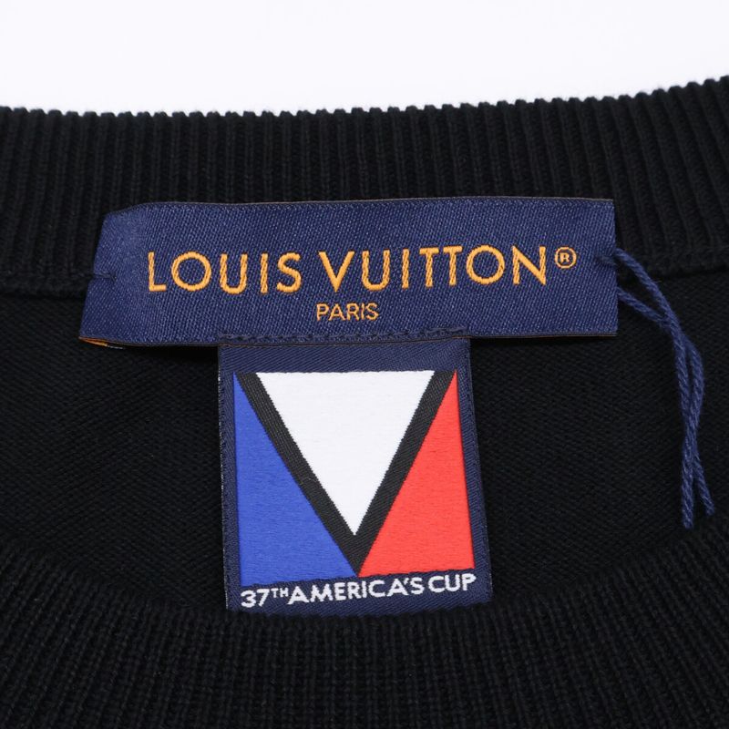Louis Vuitton Oy8 Embellished Short Sleeved Sweater ) Black