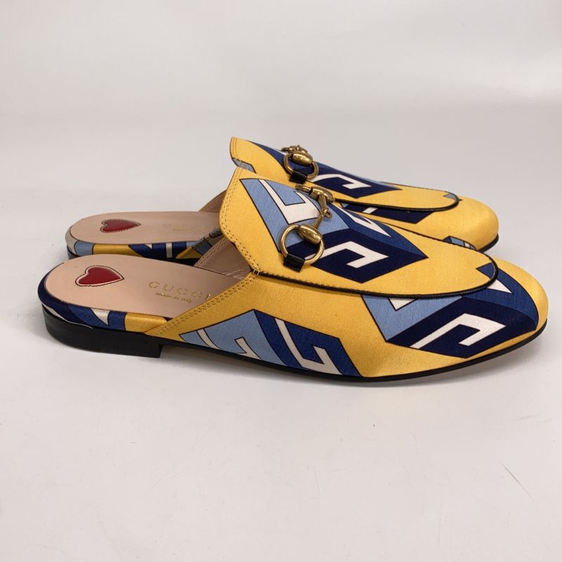Gucci Princetown Satin Mule 35 )yellow