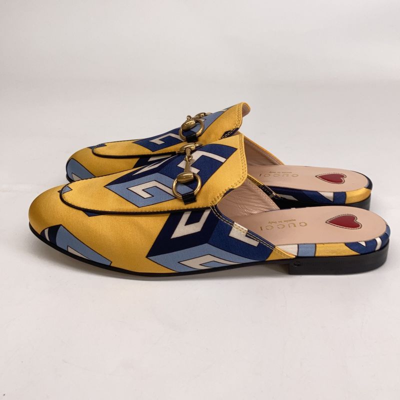 Gucci Princetown Satin Mule 35 )yellow