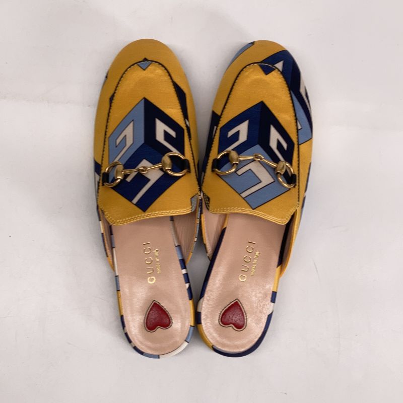 Gucci Princetown Satin Mule 35 )yellow