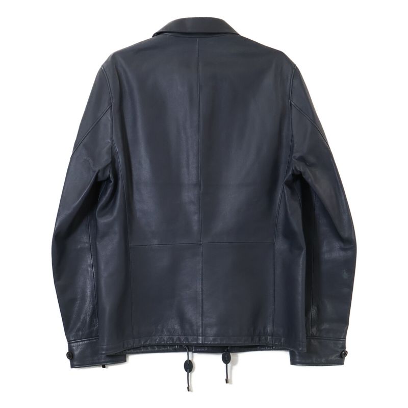 Loewe Calfskin Zip Jacket ) Navy
