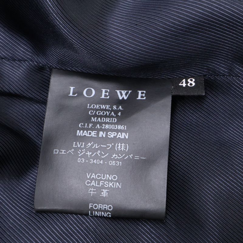 Loewe Calfskin Zip Jacket ) Navy