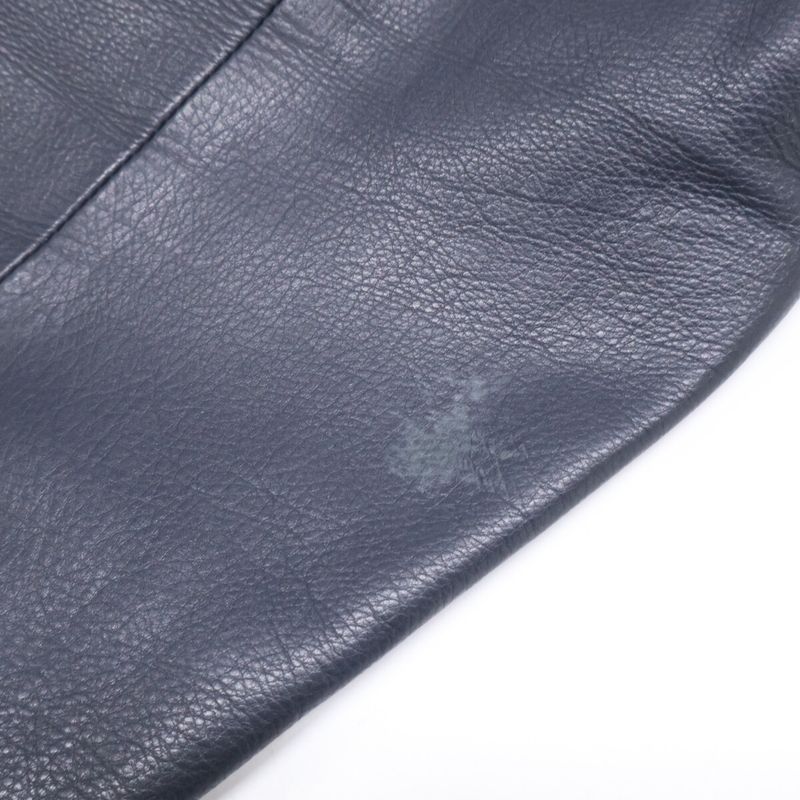 Loewe Calfskin Zip Jacket ) Navy