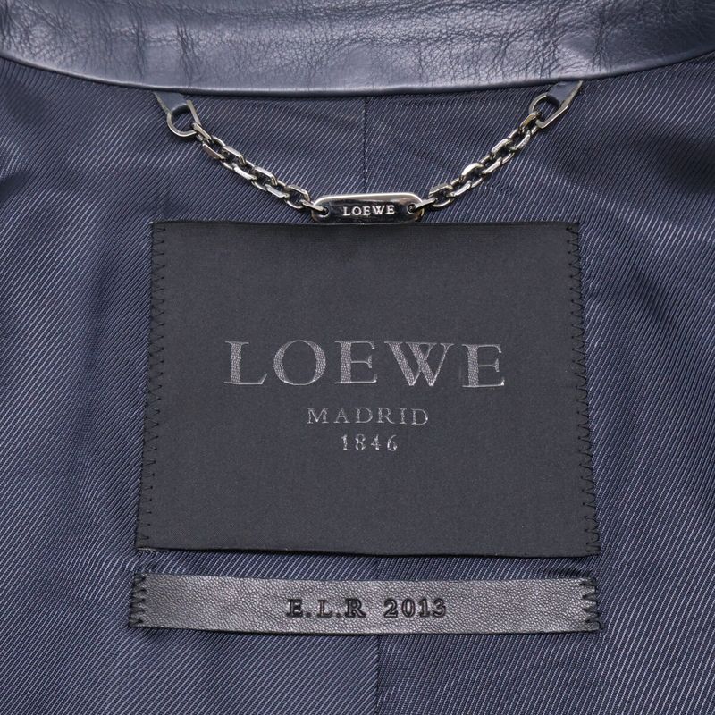 Loewe Calfskin Zip Jacket ) Navy