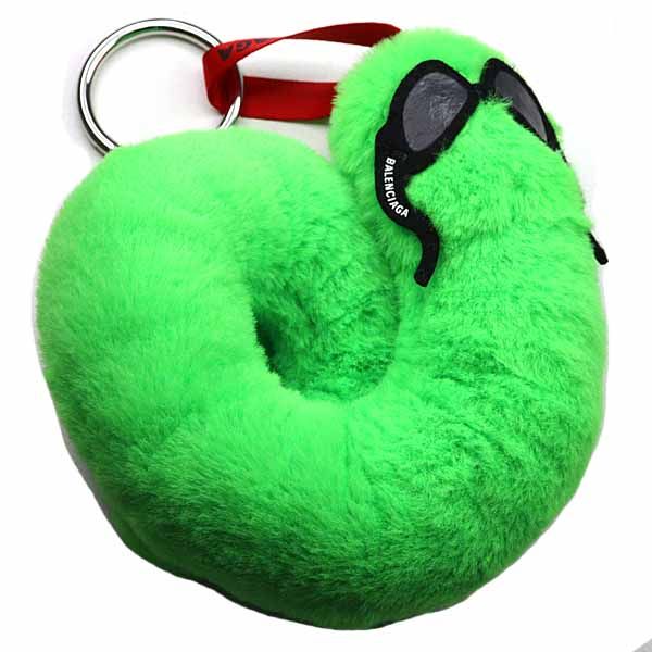 Balenciaga Snake Key Ring Key Holder Bag Charm Green