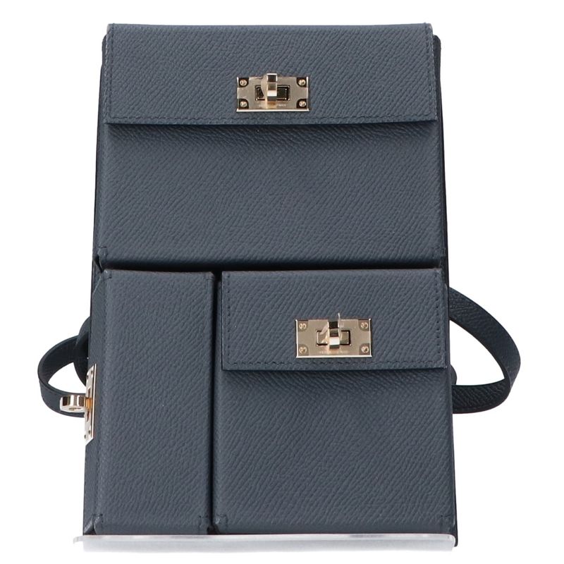 Hermes Like K-koku Grimisty Veau Epsom Kelly Multi Pocket to Go ) Grimisty