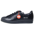 Prada Adidas Superstar Super Star Leather Low Cut Sneakers Black
