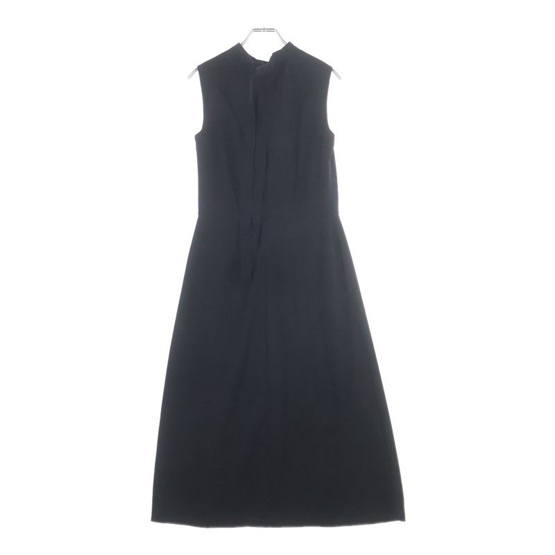 Prada Triangle Plate Sleeveless Dress Black