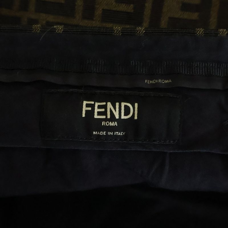 Fendi Zucca Short Shorts Brown Pants