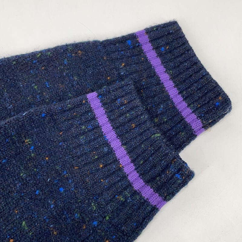 Hermes Navy Cashmere Blend Knit Top Sweater XS