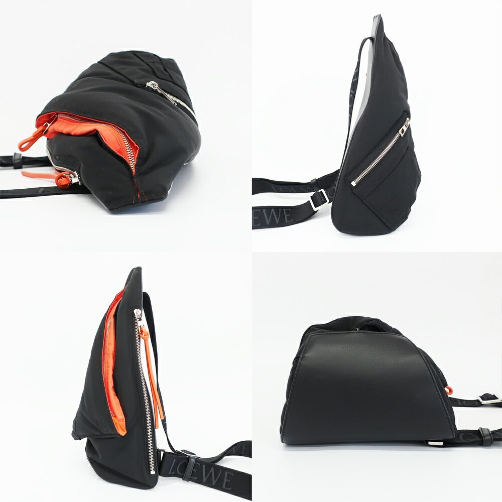Loewe Anton Sling Puffer Shoulder Bag S Ring Black