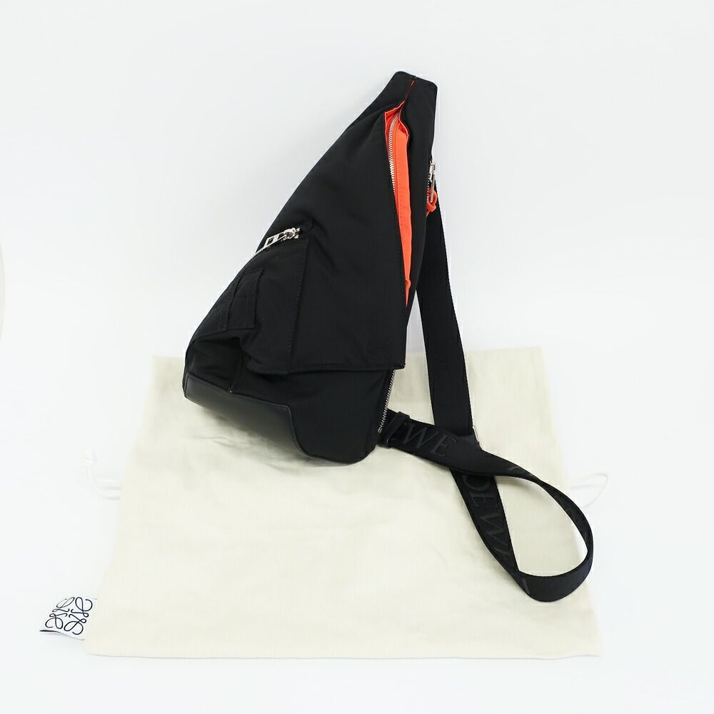 Loewe Anton Sling Puffer Shoulder Bag S Ring Black