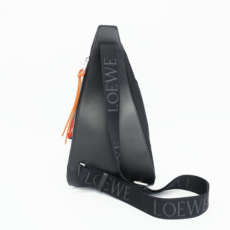Loewe Anton Sling Puffer Shoulder Bag S Ring Black