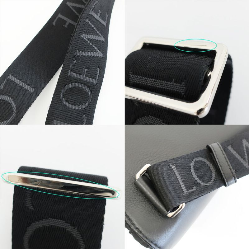 Loewe Anton Sling Puffer Shoulder Bag S Ring Black