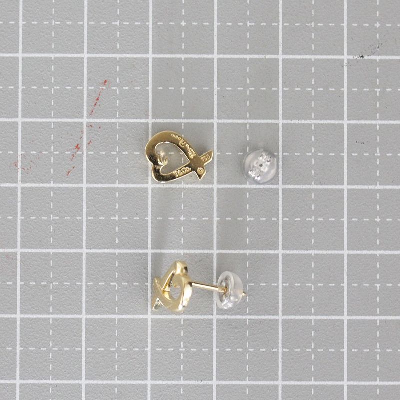 Tiffany & Co. Loving Heart Earrings 18K Yellow Gold Back