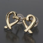 Tiffany & Co. Loving Heart Earrings 18K Yellow Gold Back