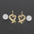 Tiffany & Co. Loving Heart Earrings 18K Yellow Gold Back