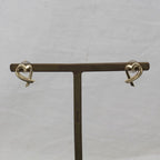 Tiffany & Co. Loving Heart Earrings 18K Yellow Gold Back