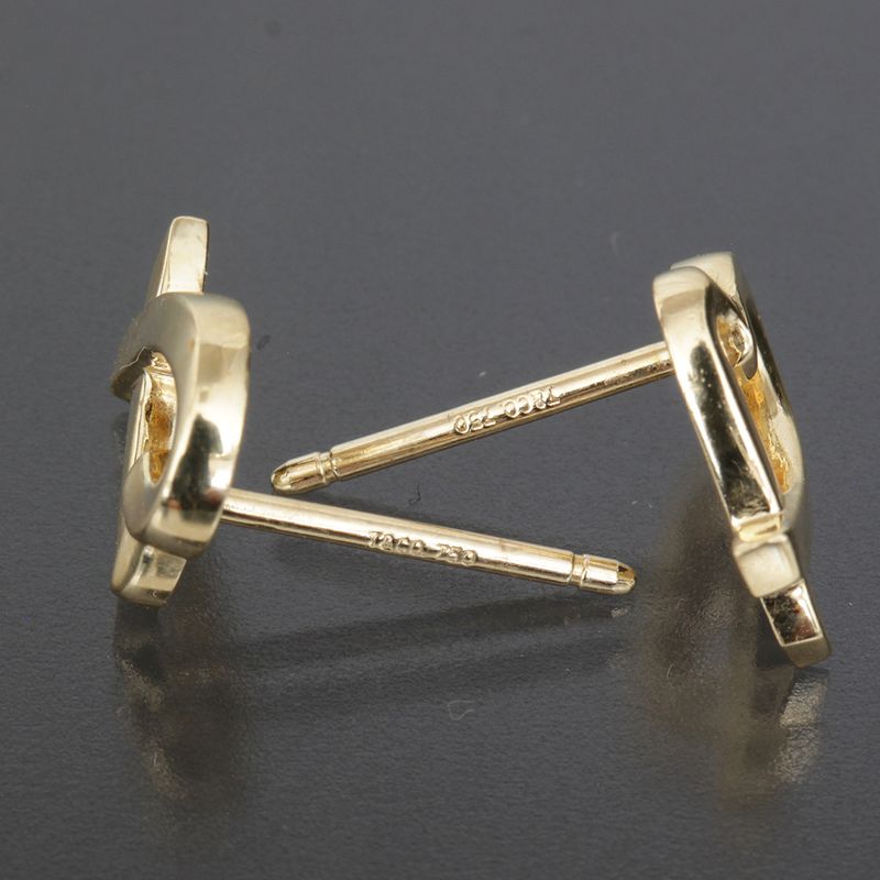 Tiffany & Co. Loving Heart Earrings 18K Yellow Gold Back
