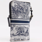 Dior Travel Multifunction Toile de Jouy Pouch Nylon Black White