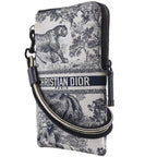 Dior Travel Multifunction Toile de Jouy Pouch Nylon Black White