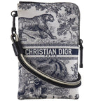 Dior Travel Multifunction Toile de Jouy Pouch Nylon Black White