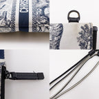 Dior Travel Multifunction Toile de Jouy Pouch Nylon Black White