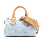 Louis Vuitton Shoulder Bag Monogram Denim Nano Speedy Sky Blue