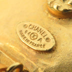 Chanel Earrings CC Logo Gold Off-white
