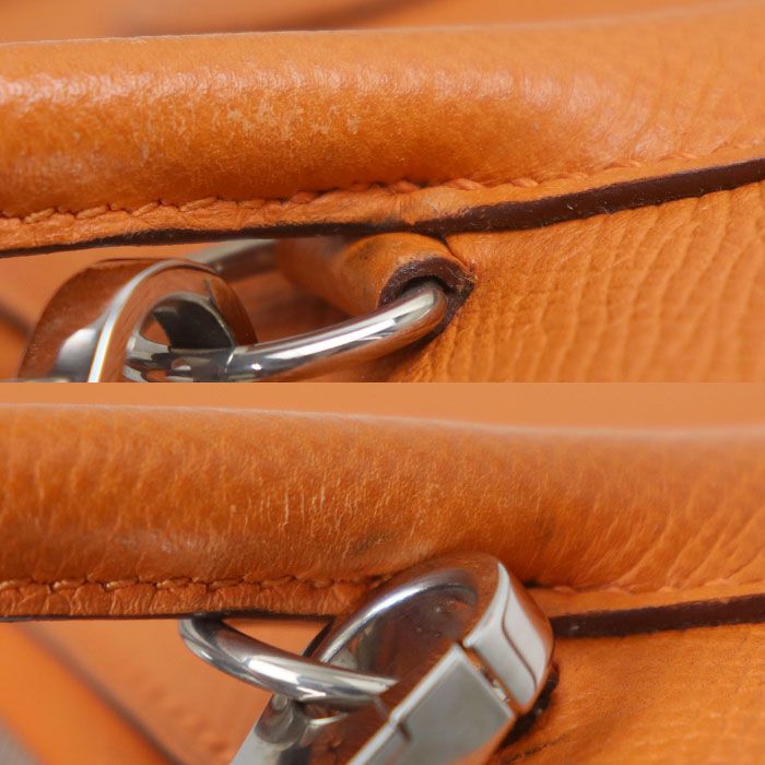 Hermes Bolide 27 Veau Epsom 2-Way Shoulder Bag Orange