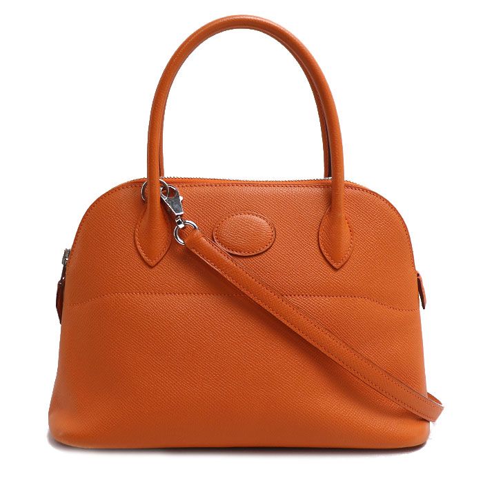 Hermes Bolide 27 Veau Epsom 2-Way Shoulder Bag Orange