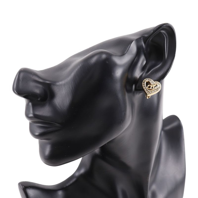 Dior CD Heart Earrings Set Gold Plated Necklace