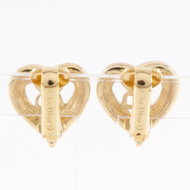 Dior CD Heart Earrings Set Gold Plated Necklace
