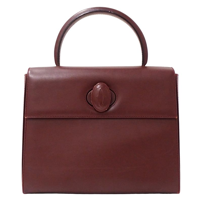 Cartier Bag Handbag Must Have Leather Bordeaux Wine Red
